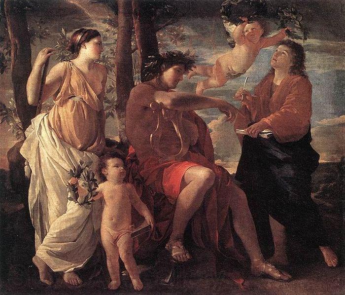 Nicolas Poussin The Inspiration of the Poet. Spain oil painting art